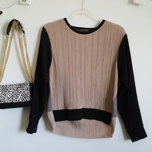 Zara multicolored chiffon crinkly top.